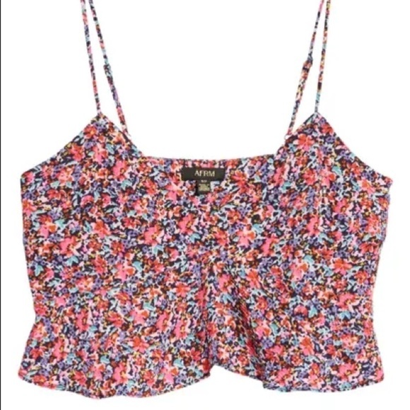AFRM Sims Floral Print Peplum Camisole Top Size XS - Picture 3 of 7
